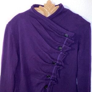 LAFAYETTE 148 Cashmere Knit Pleated Button Sweater